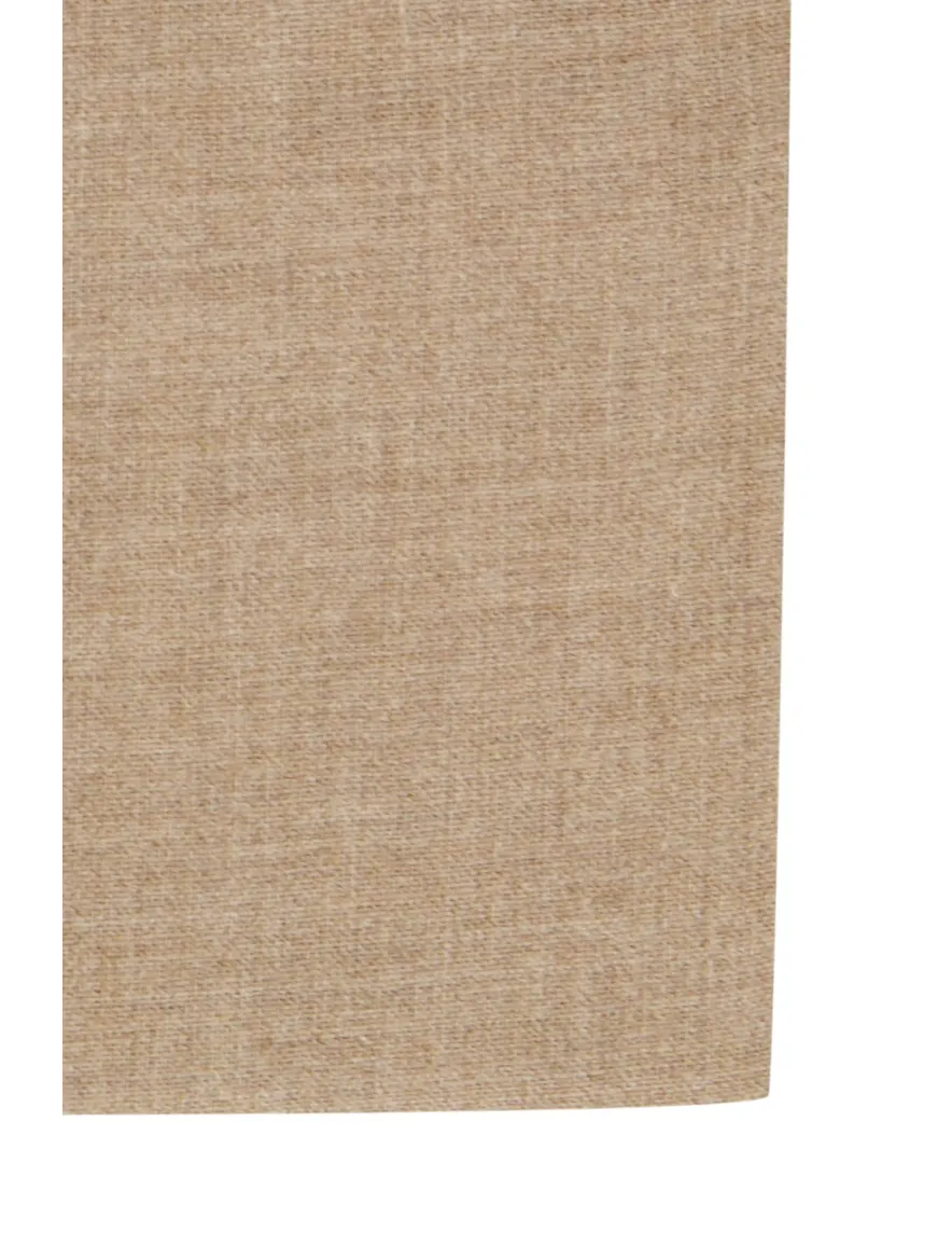 Profuomo flanel overhemd slim fit beige gemêleerd