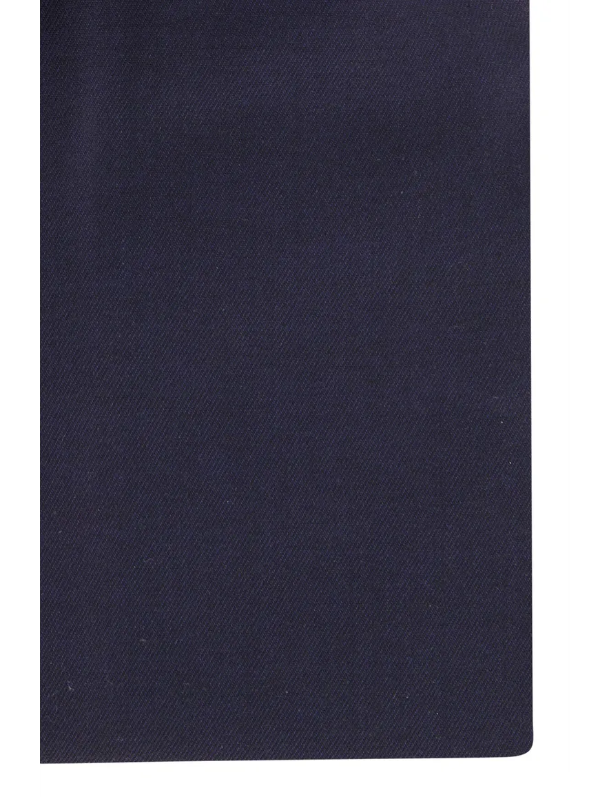 Profuomo overhemd donkerblauw effen slim fit strijkvrij