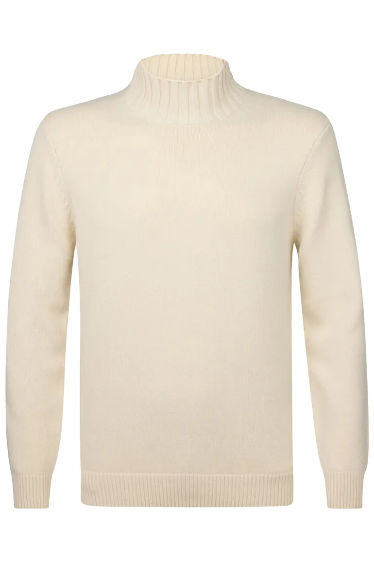 trui Profuomo beige effen wol