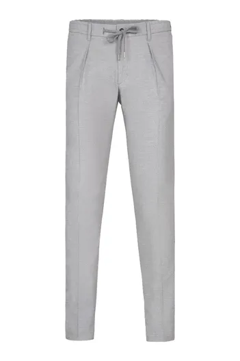 Profuomo katoenen Profuomo chino grijs effen slim fit