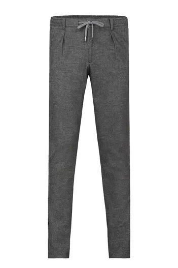 Profuomo Profuomo chino donkergrijs effen katoen