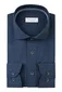 Profuomo katoenen overhemd blauw gemêleerd slim fit