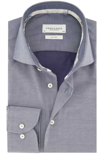 Profuomo Profuomo overhemd blauw gemêleerd normale fit