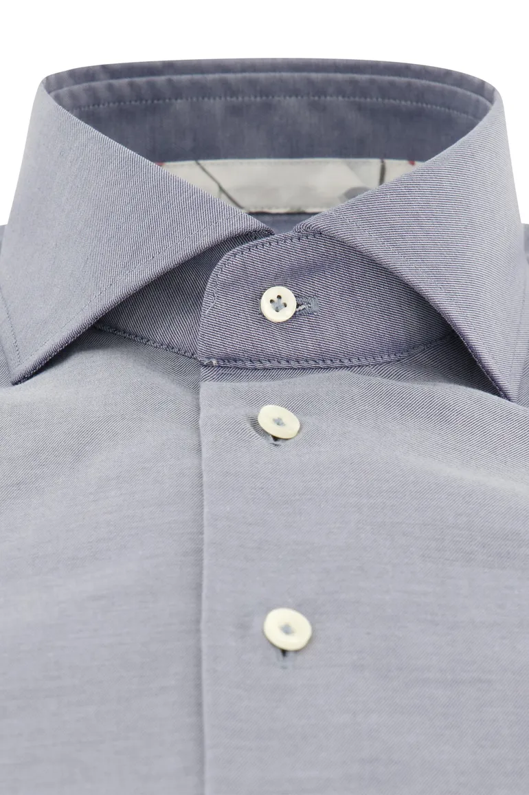 Profuomo overhemd blauw gemêleerd