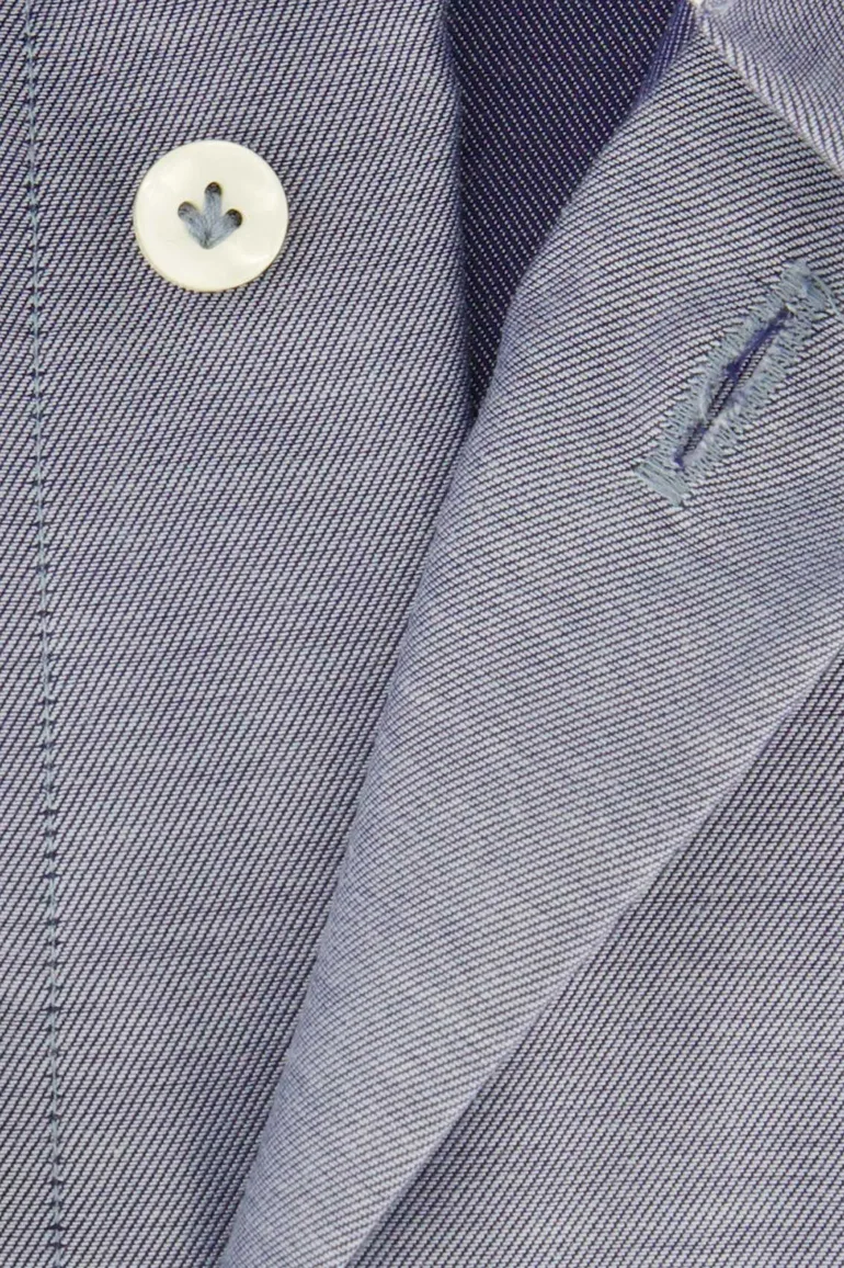 Profuomo overhemd blauw gemêleerd