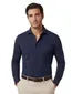 business overhemd Profuomo donkerblauw gemêleerd katoen slim fit