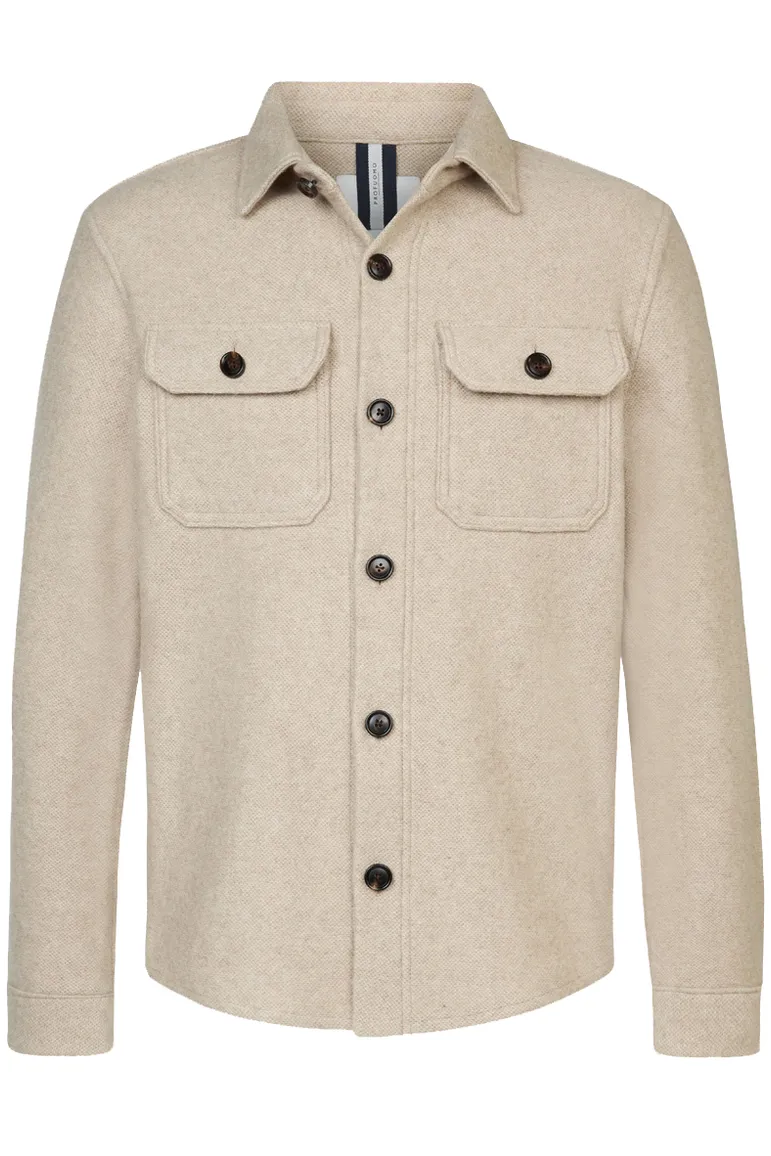 Beige overshirt Profuomo wol