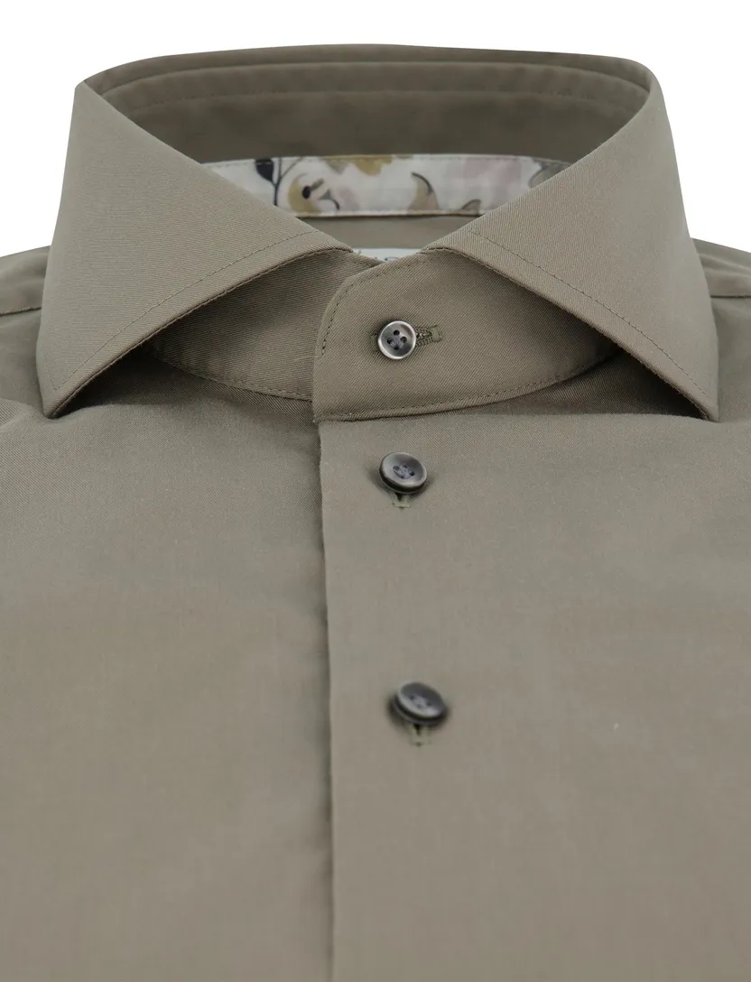 Strijkvrij overhemd Profuomo groen slim fit