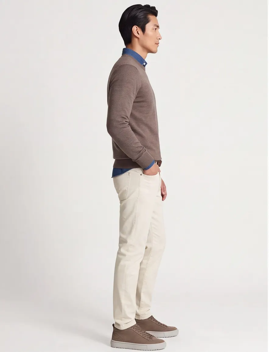 Profuomo trui bruin crewneck