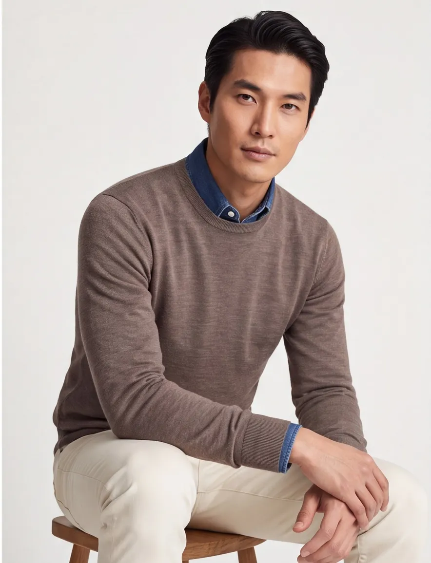 Profuomo trui bruin crewneck