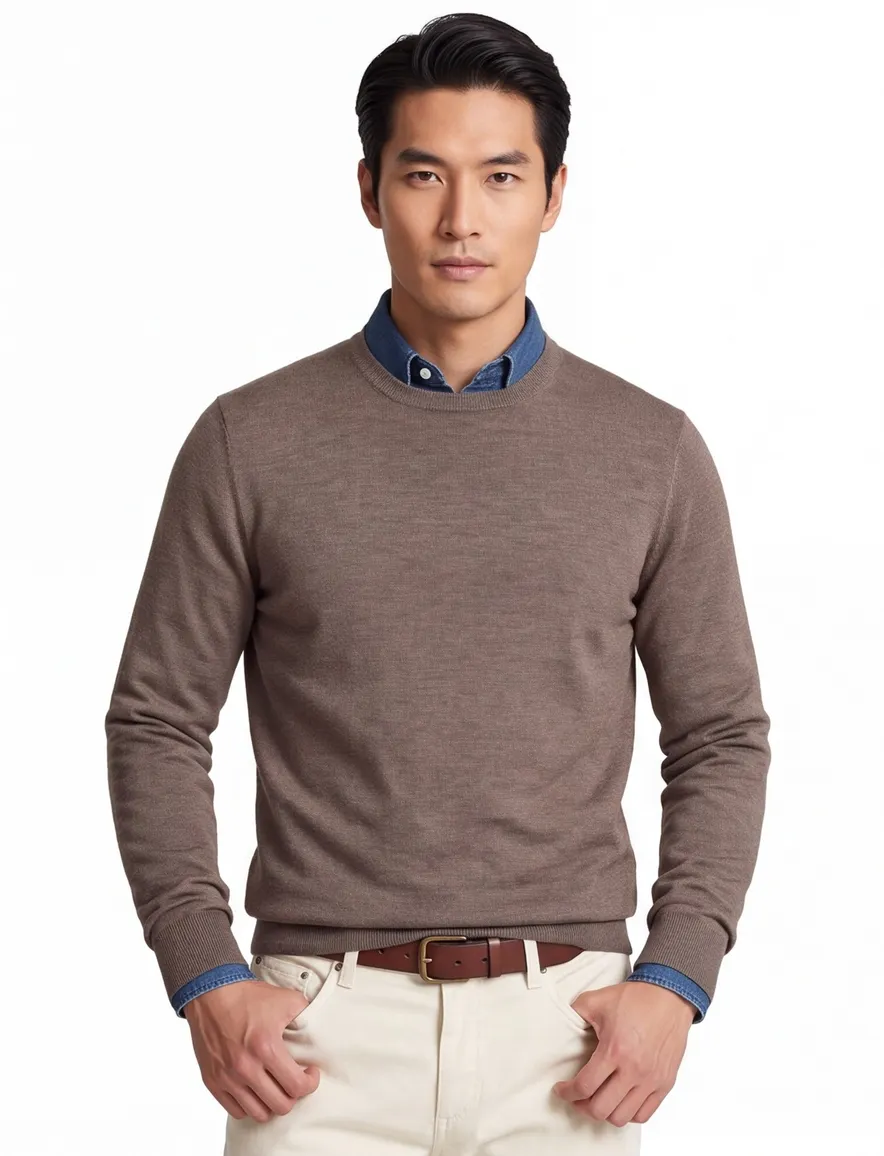 Profuomo trui bruin crewneck