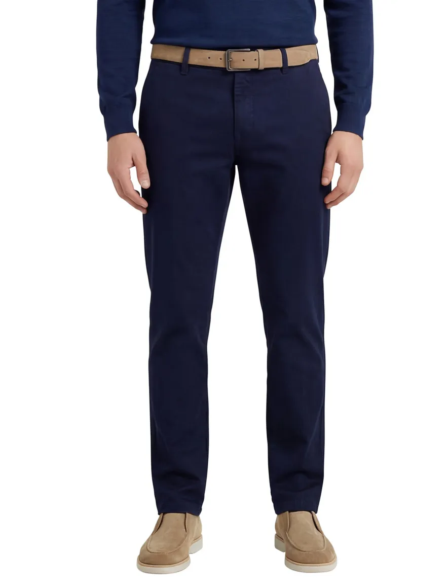 M.E.N.S. pantalon effen donkerblauw Madison normale fit