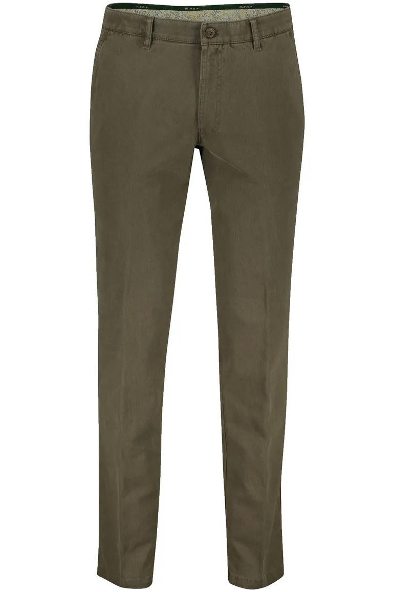 M.E.N.S. katoenen broek Madison bruin effen