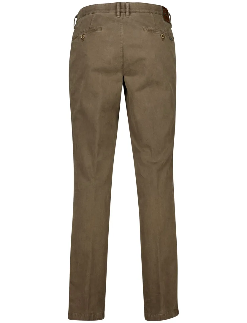 M.E.N.S. pantalon effen bruin modern fit