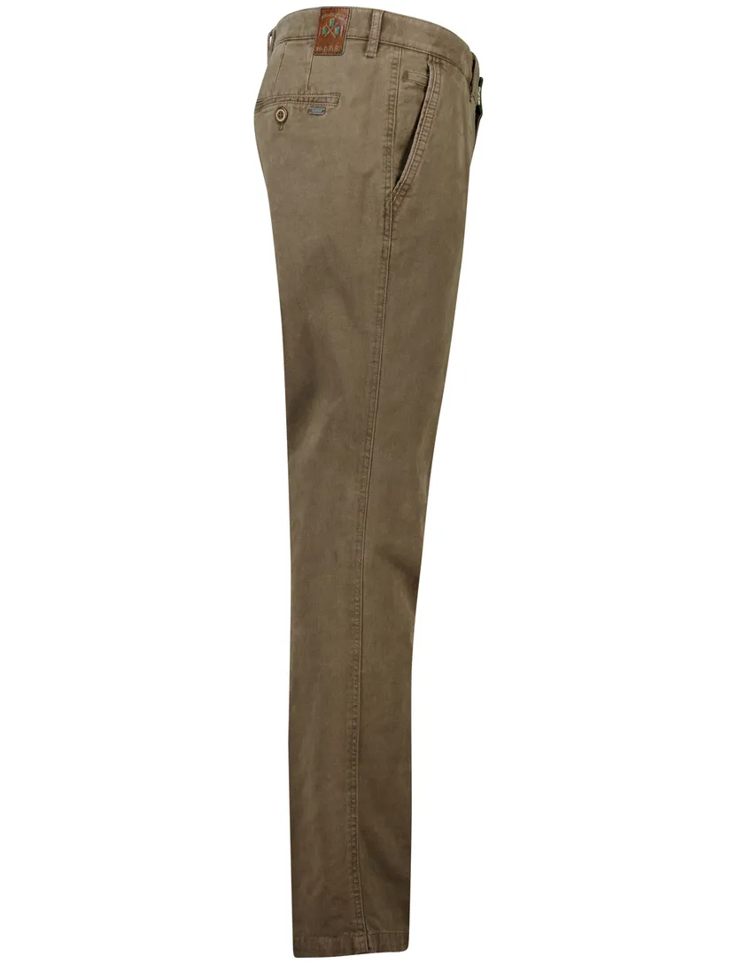 M.E.N.S. pantalon effen bruin modern fit