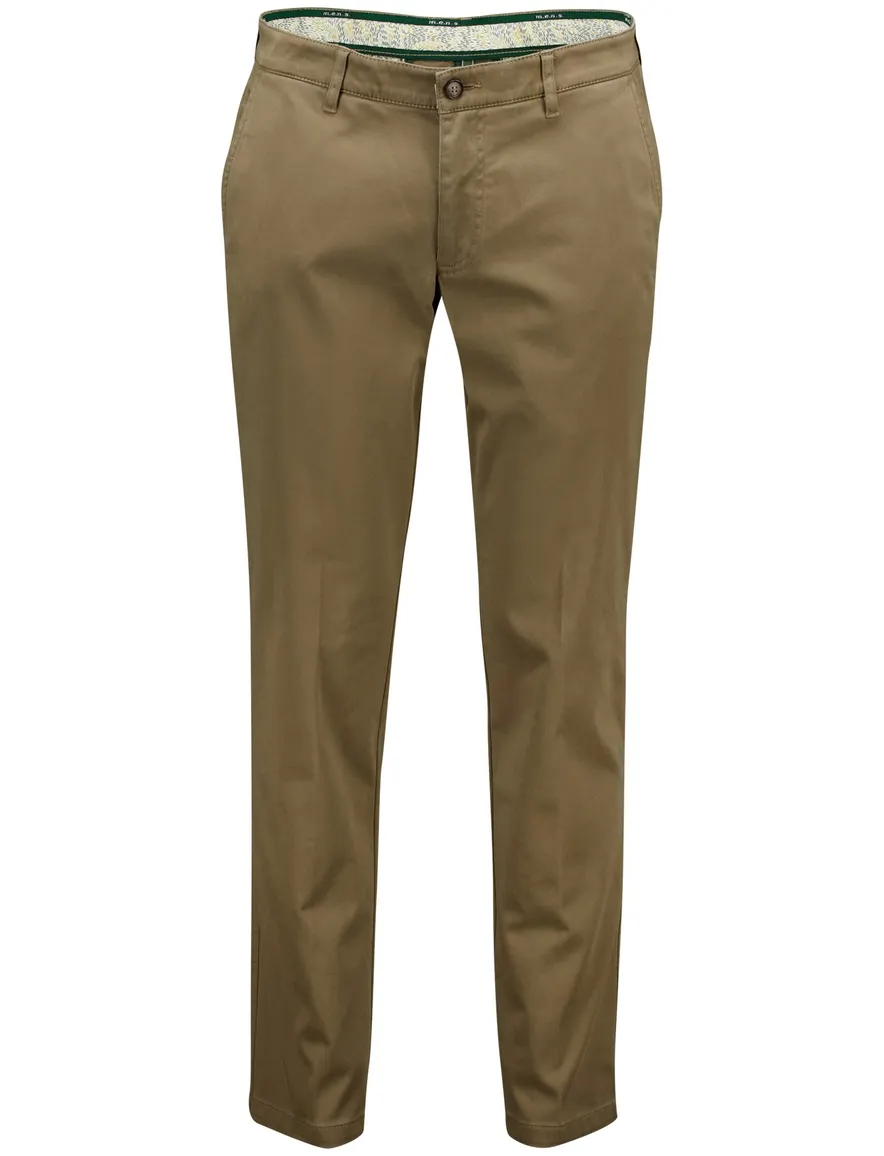 M.E.N.S. pantalon beige Madison normale fit katoen