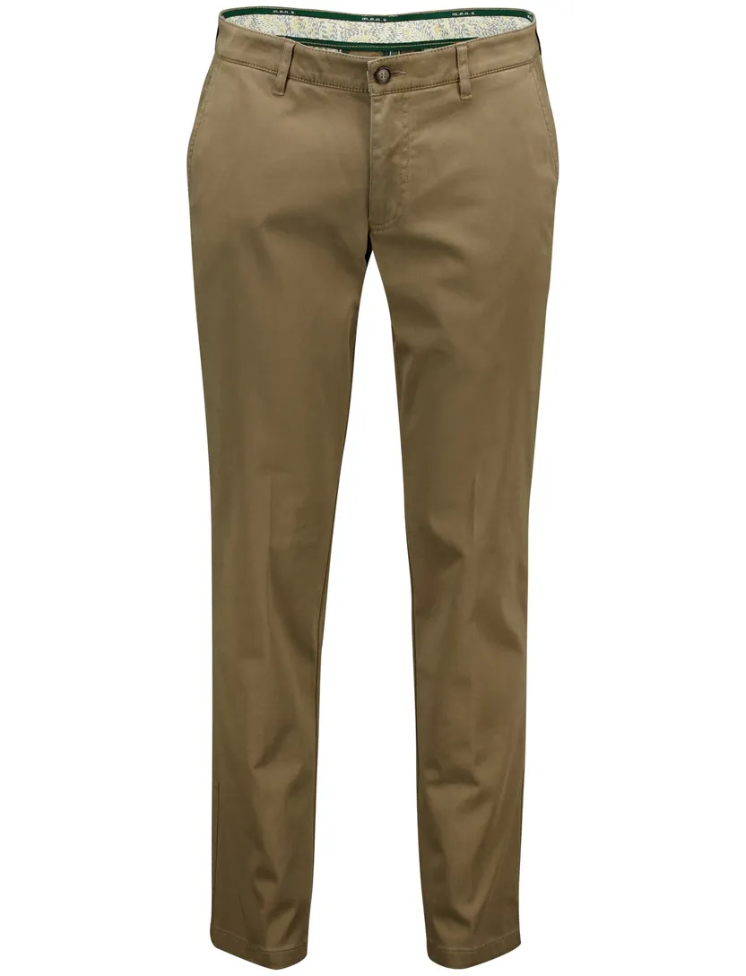 pantalon M.E.N.S. beige effen Madison normale fit