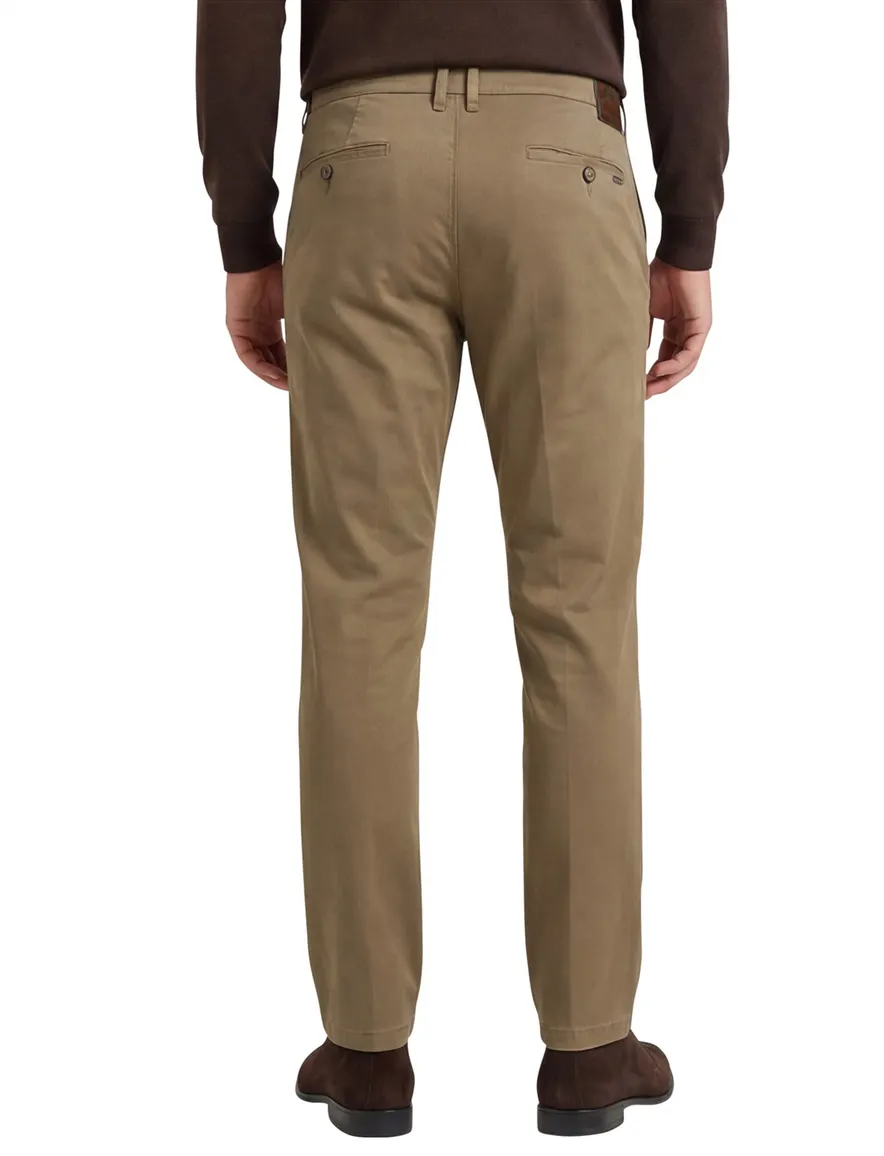 M.E.N.S. pantalon beige Madison normale fit katoen