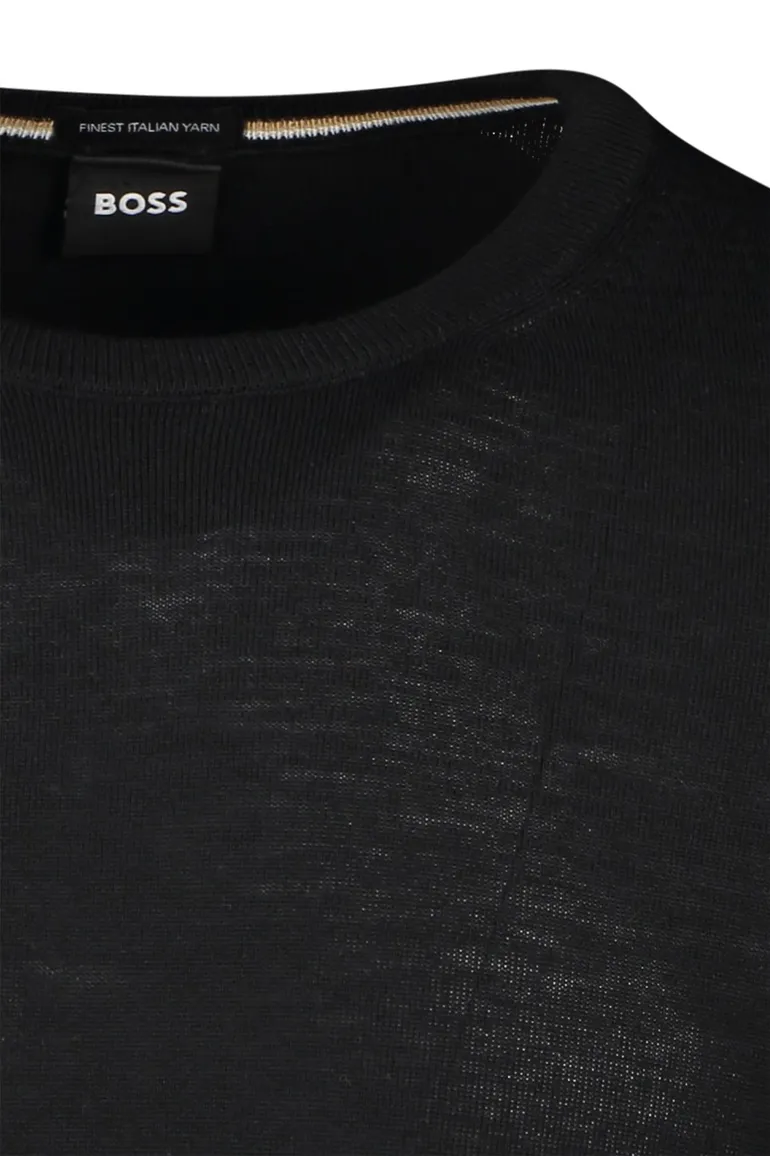 Boss black trui wol zwart