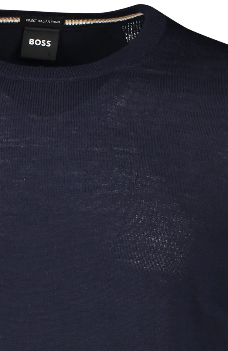Boss Black trui Leno-P donkerblauw
