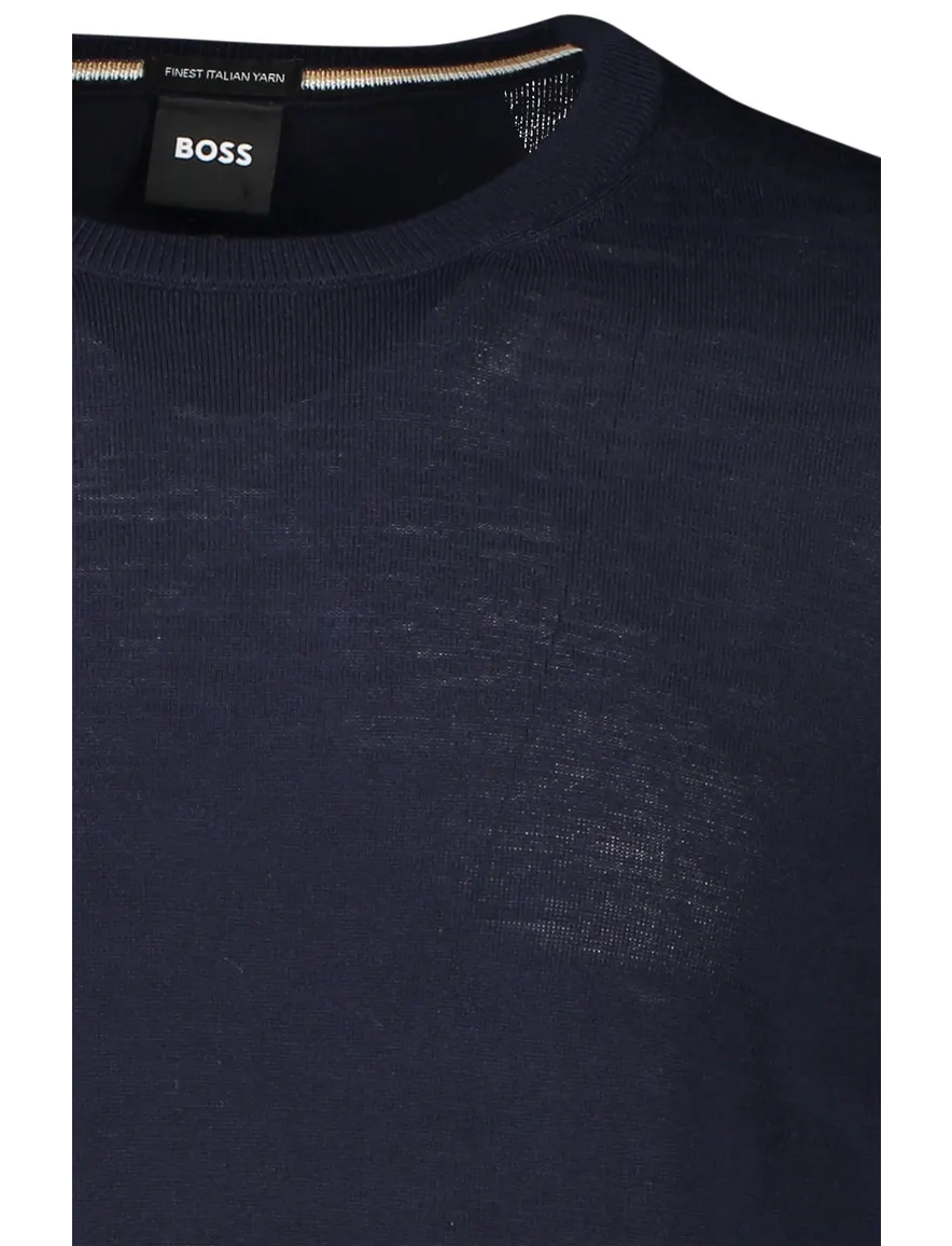 Boss Black trui Leno-P donkerblauw