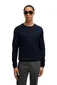 Boss Black trui Leno-P donkerblauw effen