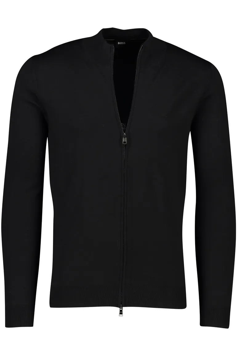 BOSS Black Balonso vest zwart normale fit virginwol