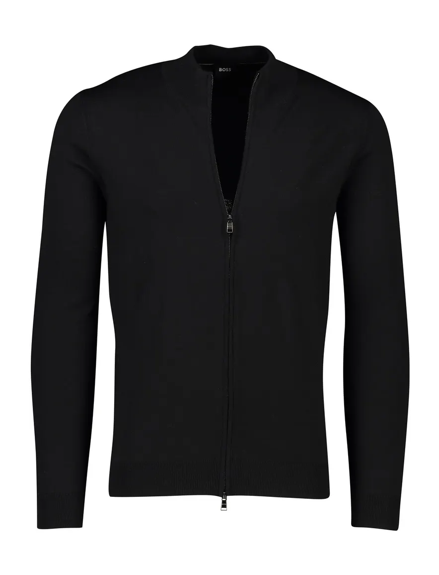 BOSS Black Balonso vest zwart normale fit virginwol