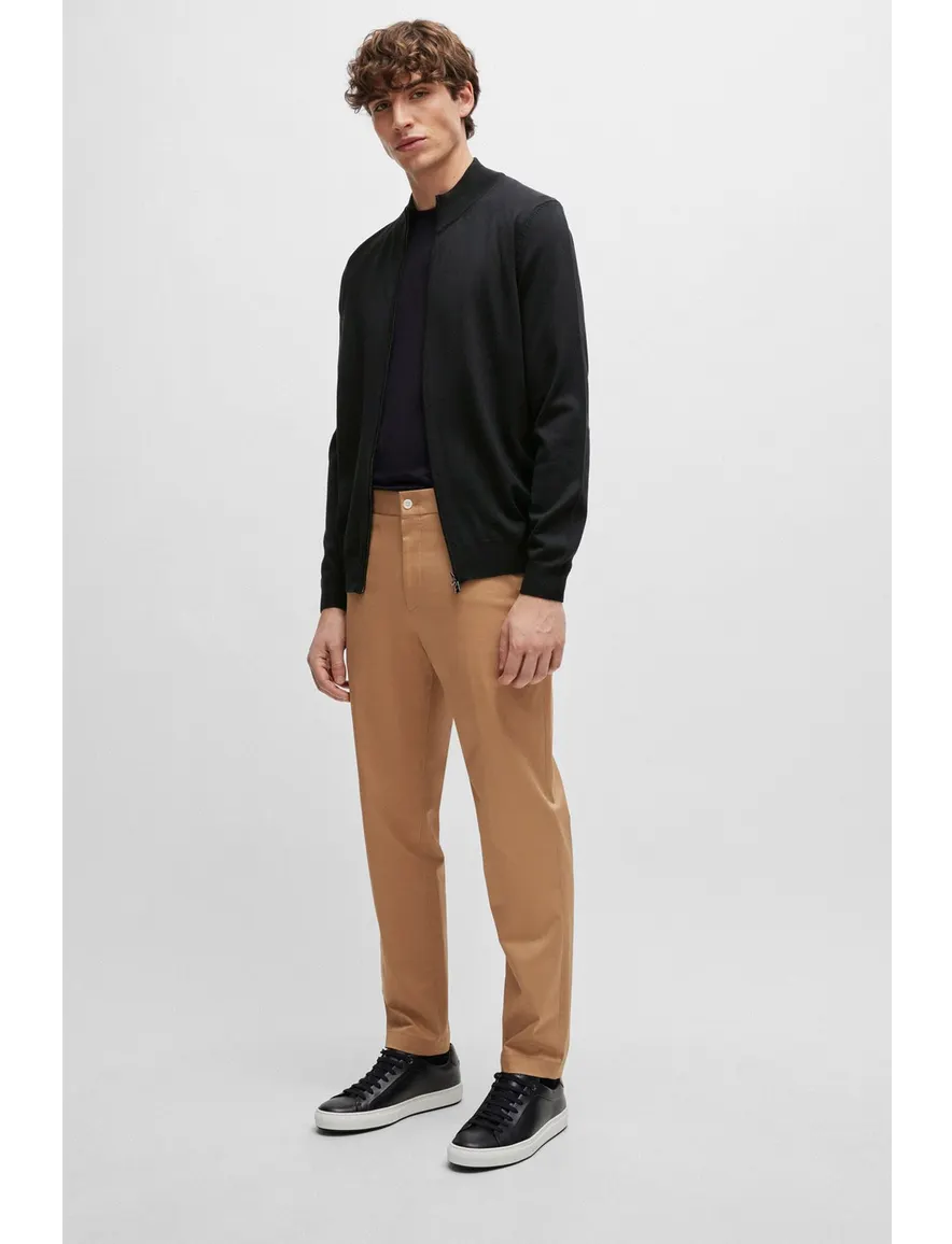 BOSS Black Balonso vest zwart normale fit virginwol