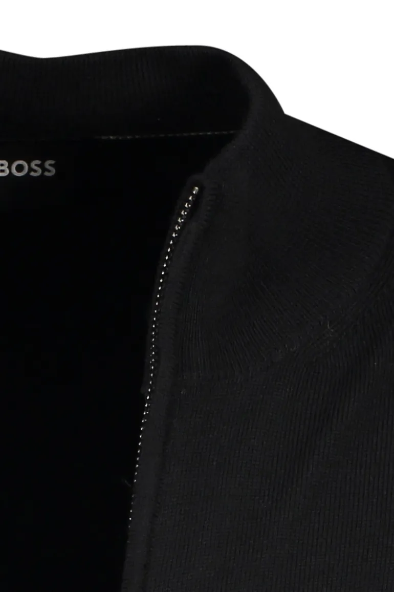 BOSS Black Balonso vest zwart normale fit virginwol