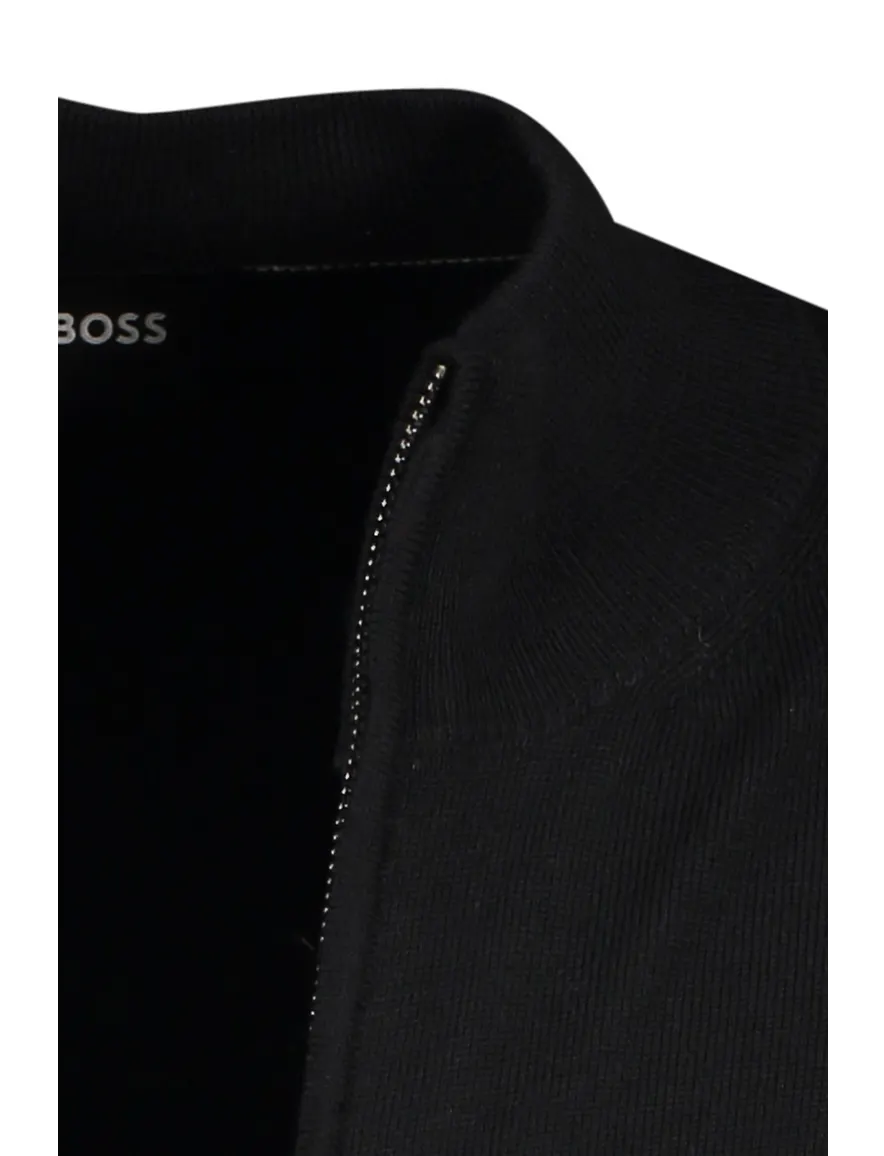 BOSS Black Balonso vest zwart normale fit virginwol
