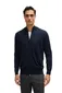 Boss Black Balonso vest effen donkerblauw wol