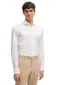 business overhemd Hugo Boss wit effen katoen, stretch slim fit