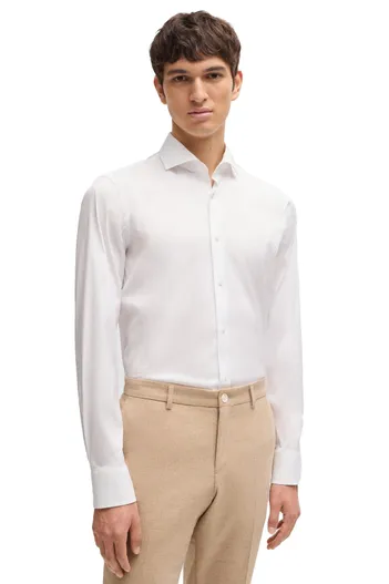 Hugo Boss Hugo Boss business overhemd wit effen katoen