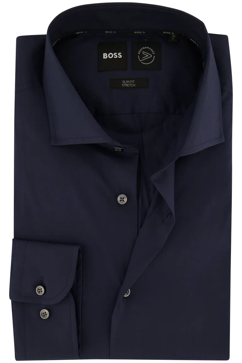 Boss P-Hank overhemd slim fit donkerblauw