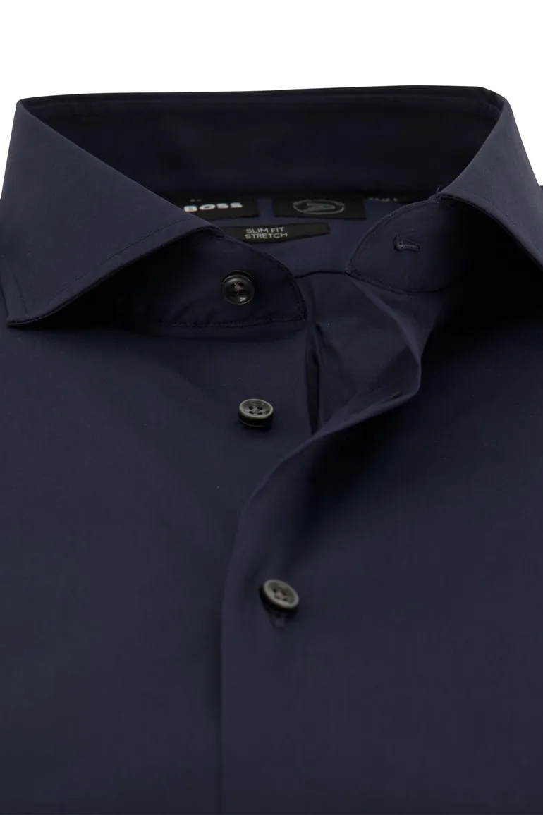 Boss P-Hank overhemd slim fit donkerblauw