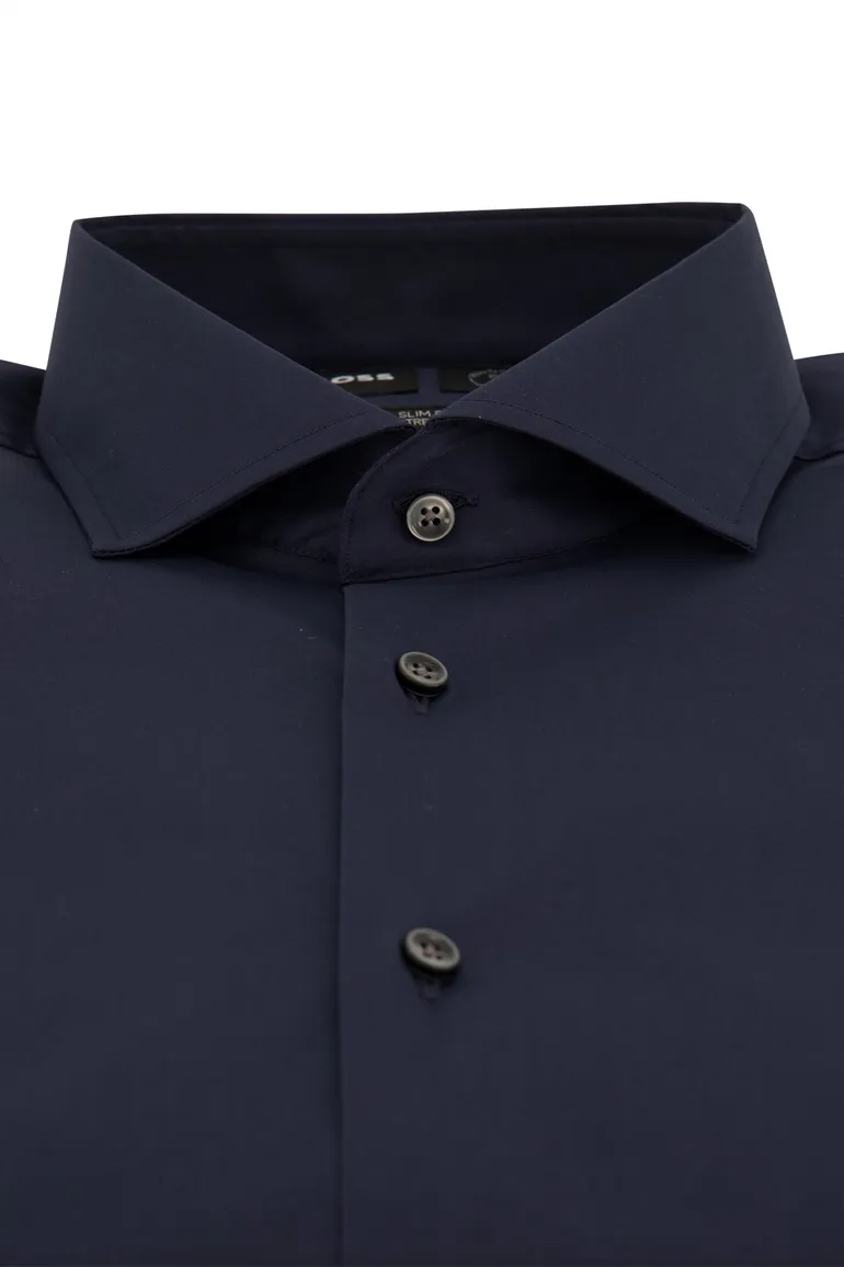 Boss P-Hank overhemd slim fit donkerblauw