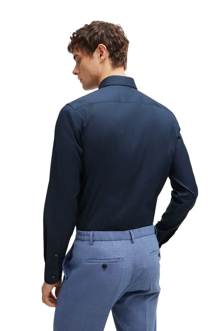 Boss P-Hank overhemd slim fit donkerblauw