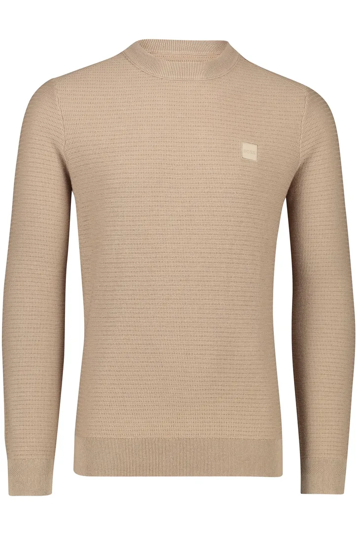 Boss Orange turtleneck trui bruin katoen normale fit