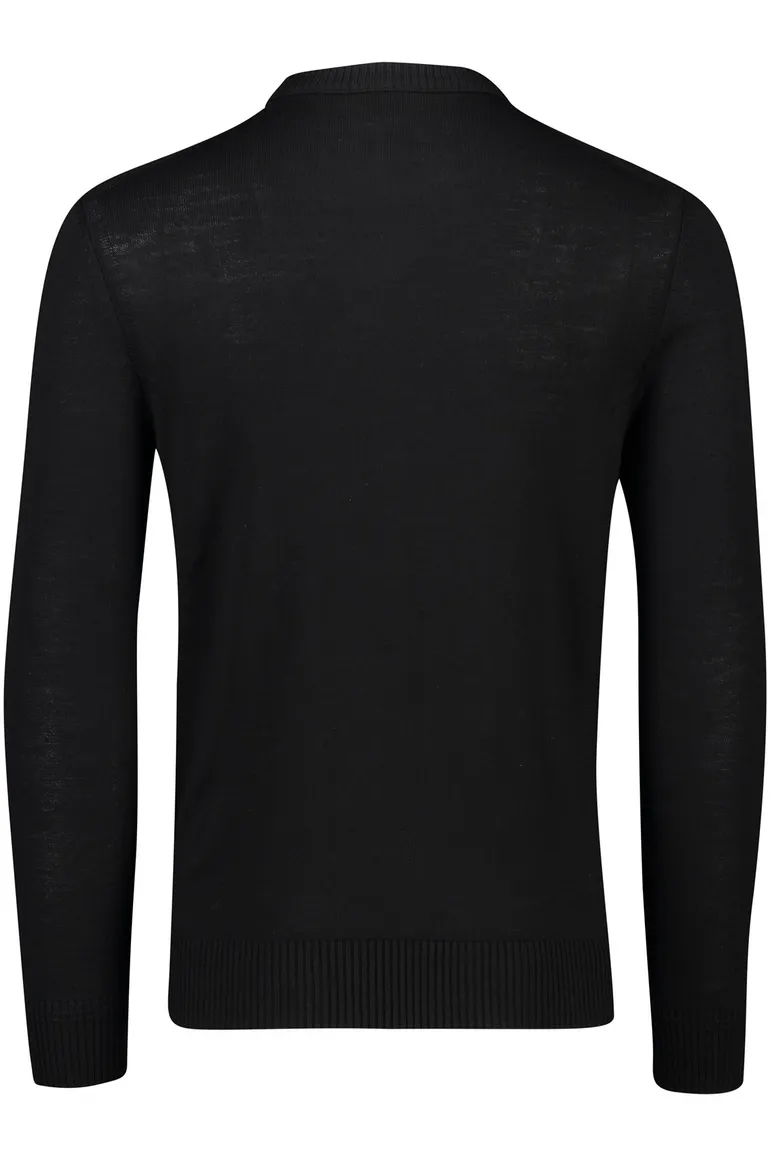 Boss Orange Avec_C trui ronde hals zwart wol normale fit