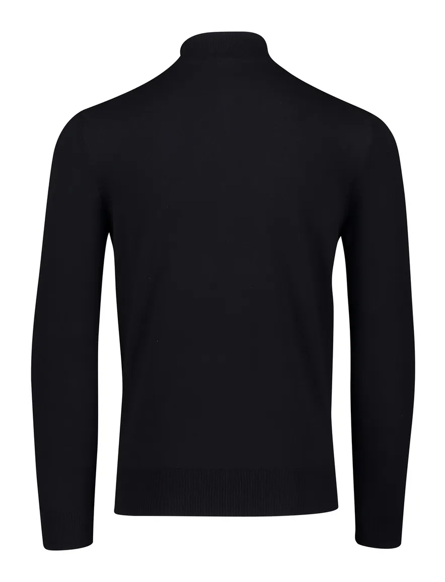 Boss Black Padro sweater effen donkerblauw normale fit