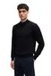Boss Black Padro sweater effen donkerblauw normale fit