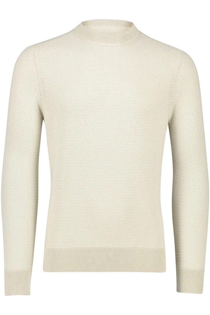 Boss Orange trui gebreid beige katoen normale fit