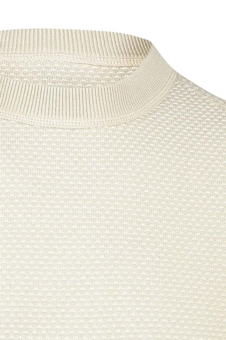 Boss Orange Kapoksi trui turtleneck beige katoen