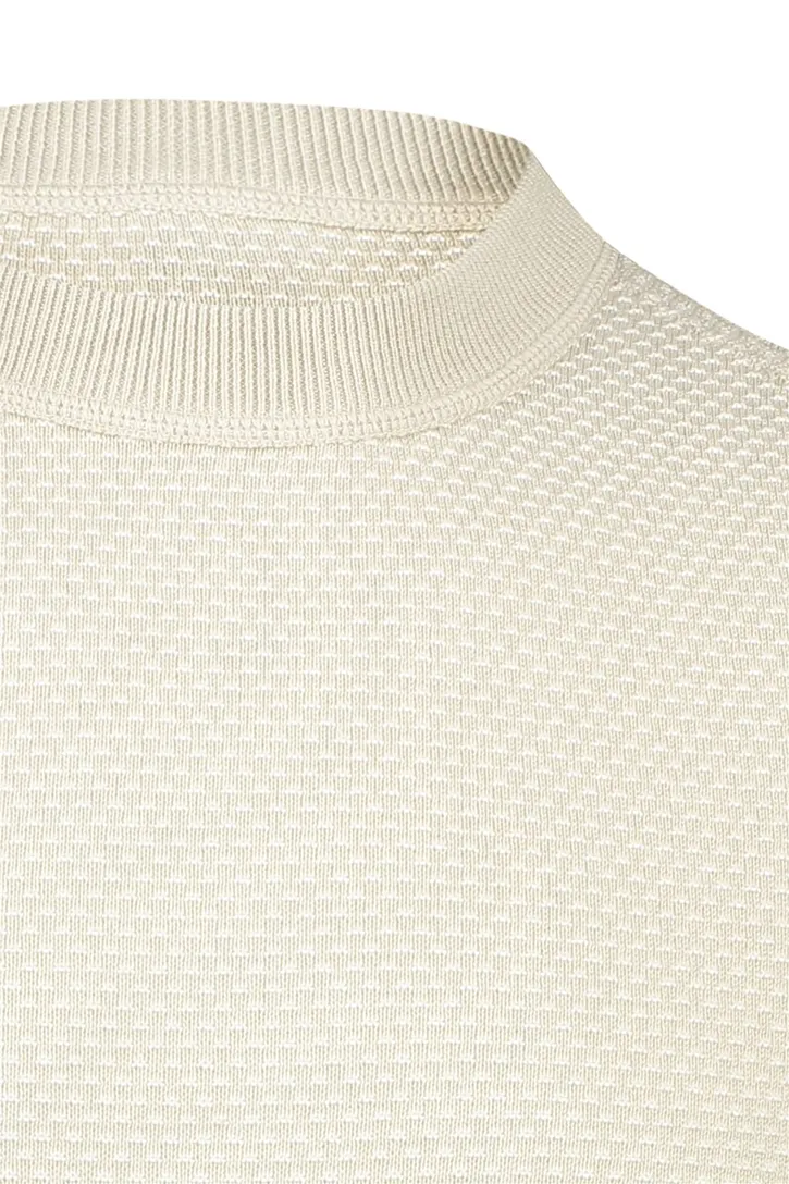 Boss Orange trui gebreid beige katoen normale fit