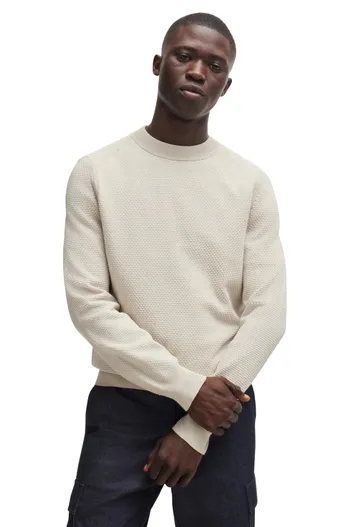 Hugo Boss Boss Orange Kapoksi trui turtleneck beige katoen