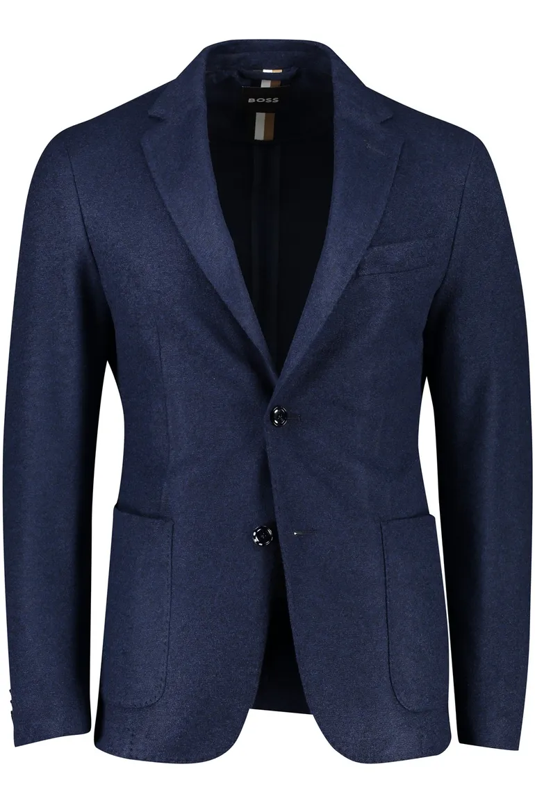 tussenjas Hugo Boss donkerblauw slim fit polyester, wol effen