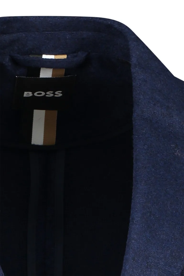tussenjas Hugo Boss donkerblauw slim fit polyester, wol effen