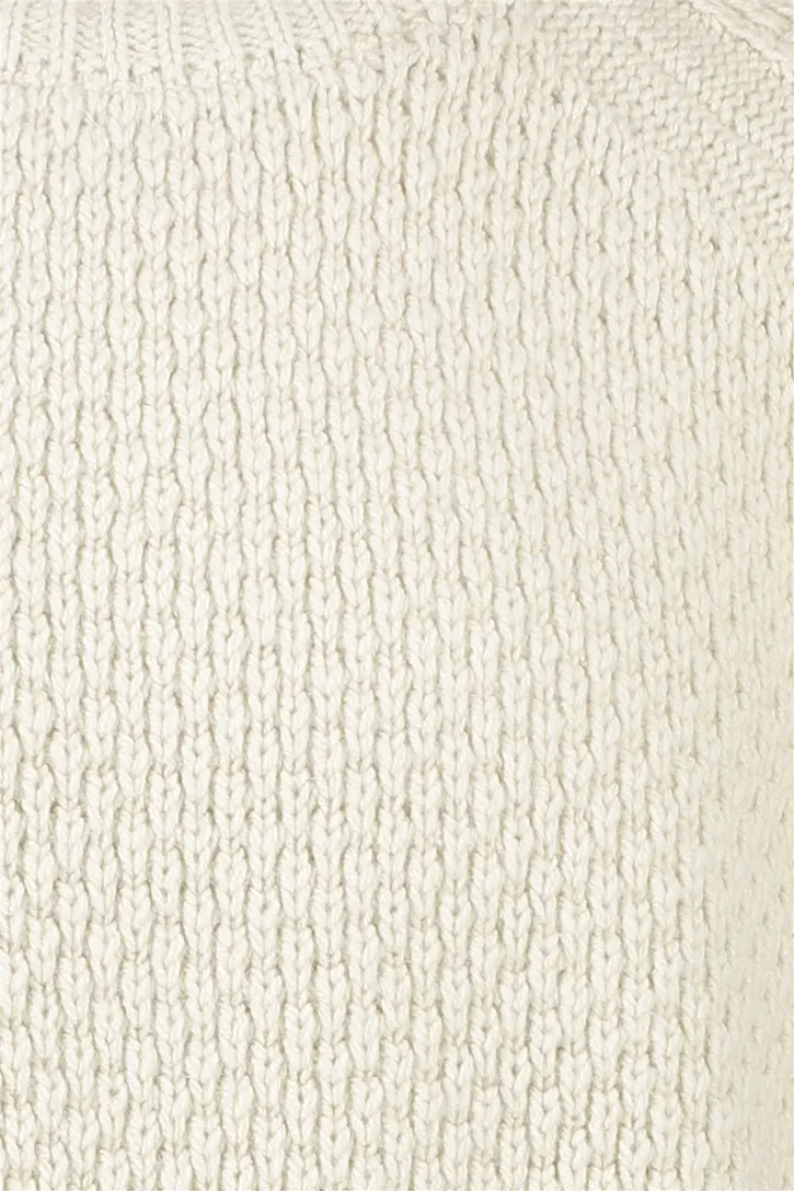 Boss Orange trui Armstrong wol beige grof gebreid