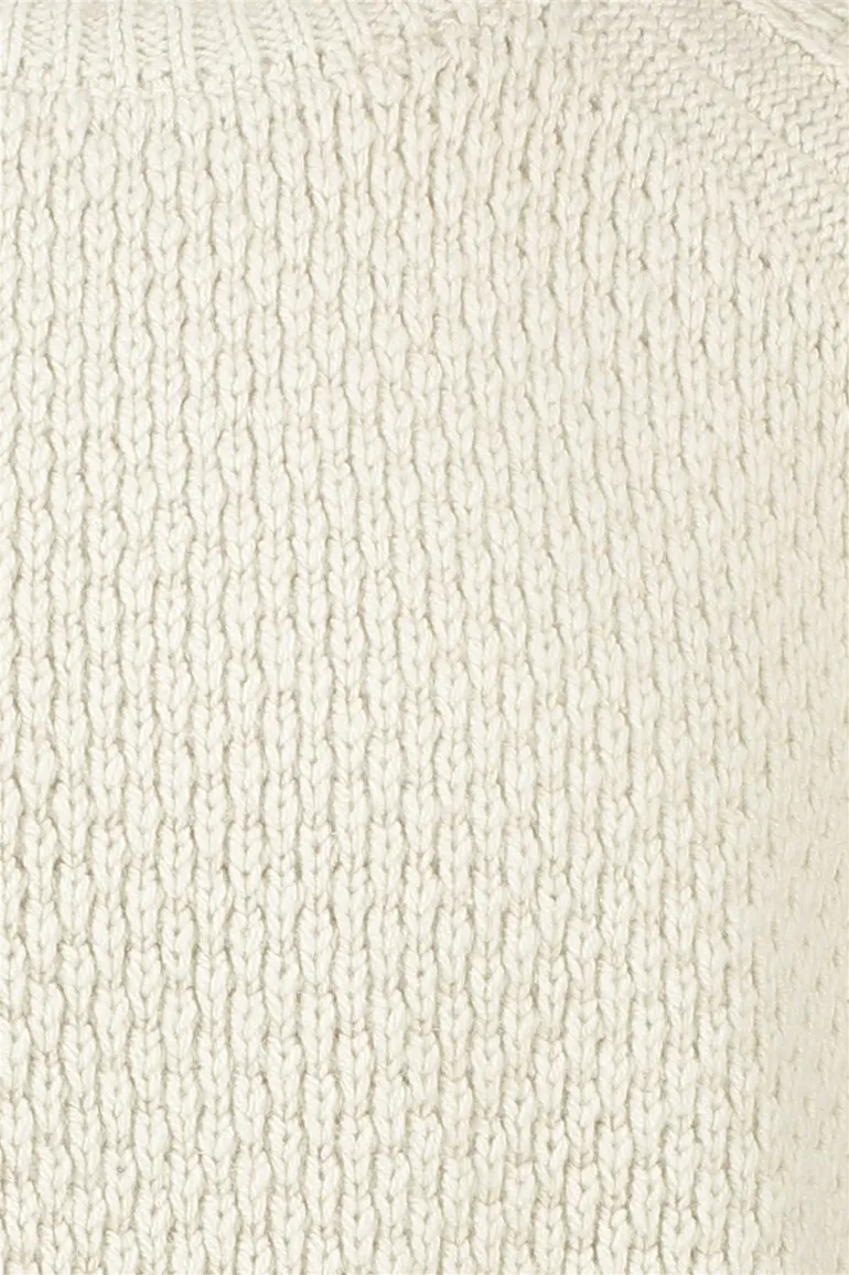 Boss Orange trui Armstrong wol beige grof gebreid
